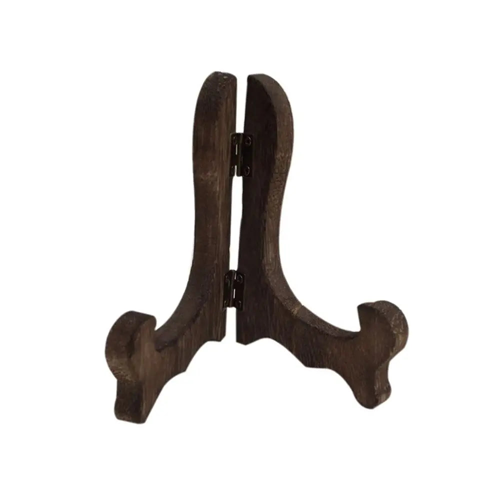 Wooden Display Stand Retro Decorative Rack Photo Plate Holder