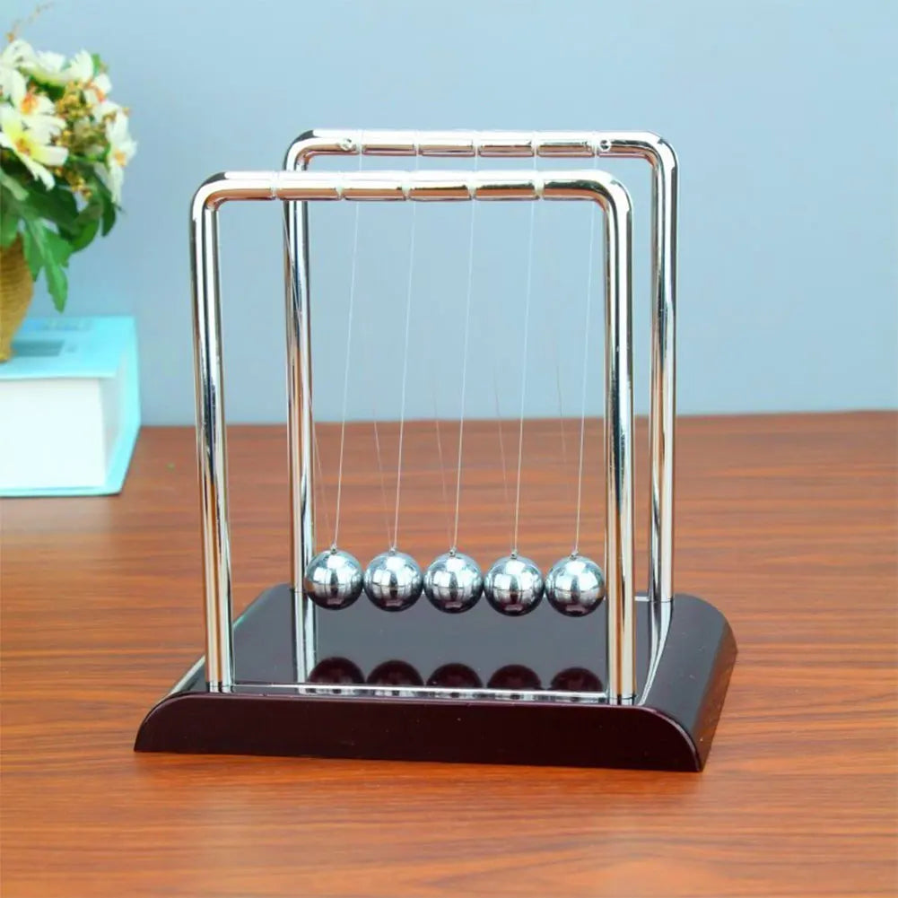 Newton Cradle Balance Steel Balls Physics Pendulum Desk Toy Stress Relief