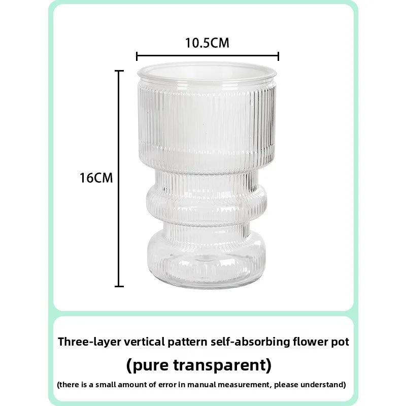 Self-Watering Transparent Plastic Succulent Pot