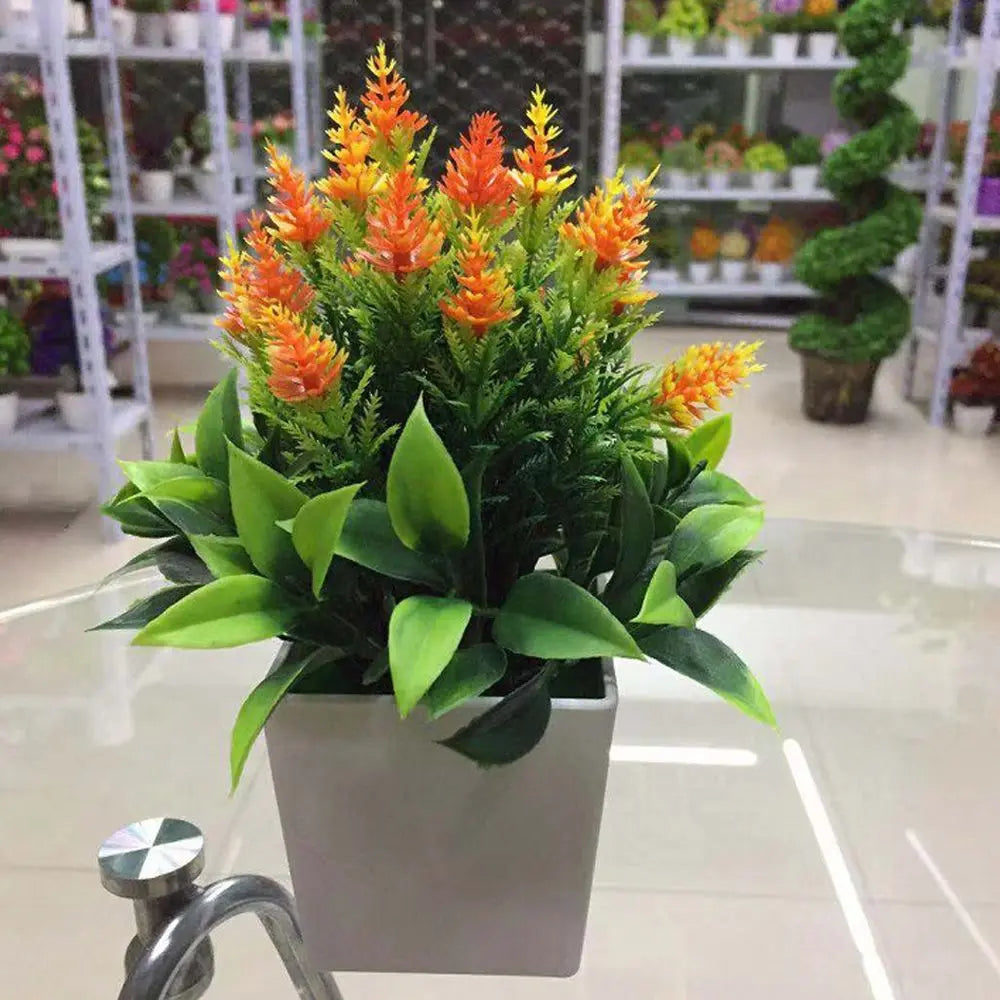 Artificial Potted Bonsai Silk Flower Plant 18cm
