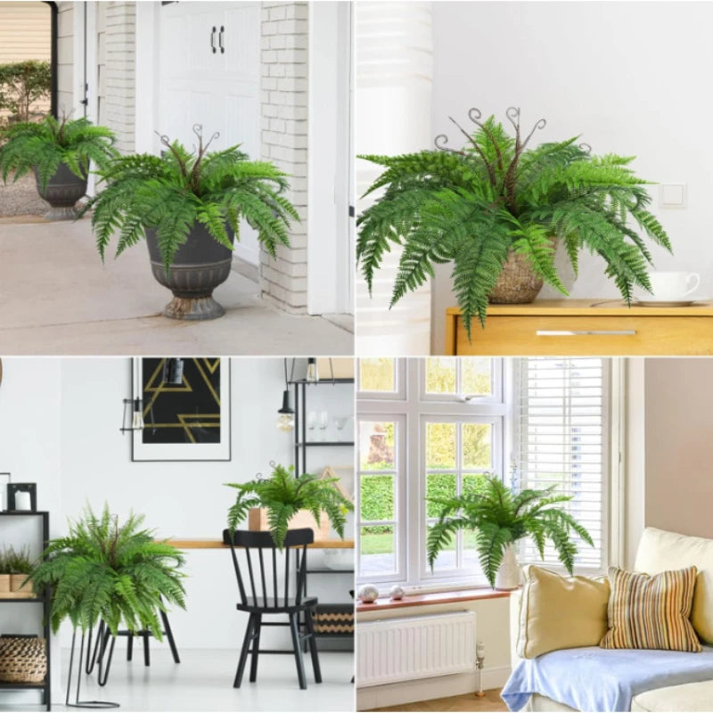 18 Leaves Artificial Boston Fern UV-Resistant Vine