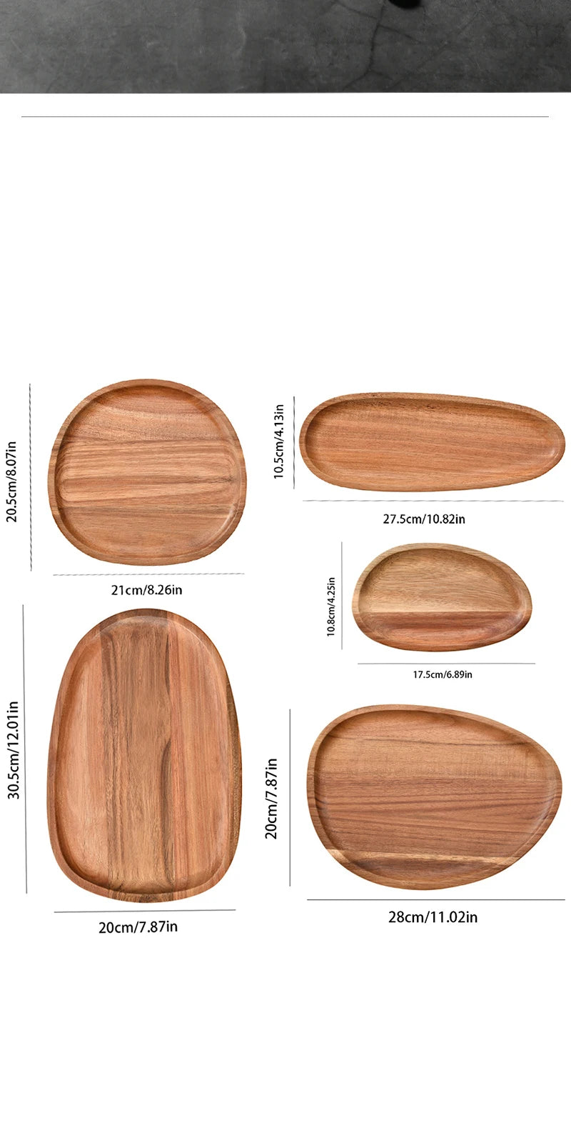 Round Wooden Serving Tray – Natural Wood Craft