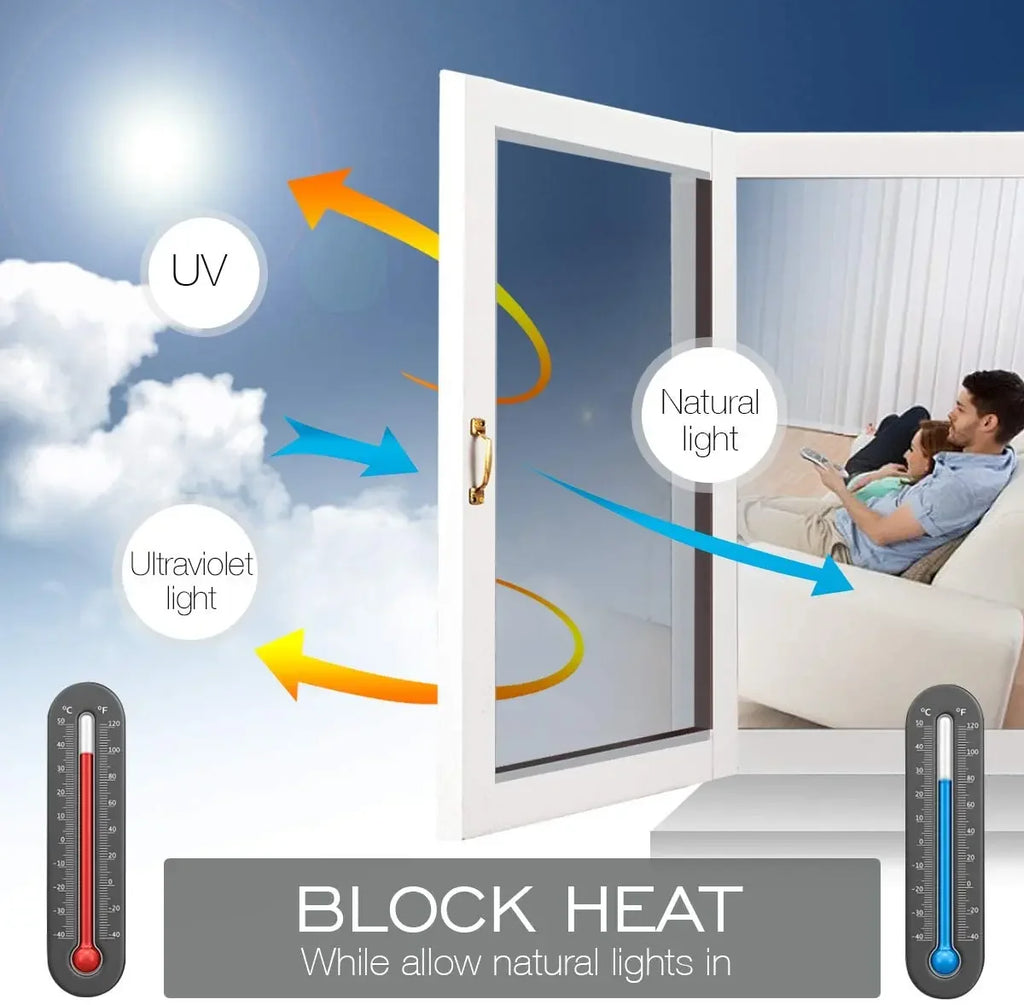 Silver One Way Mirror Window Film Heat Insulation Glass Tint