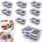 Reusable Double Compartment Snack & Condiment Container – Leak-Proof Plastic Storage Box