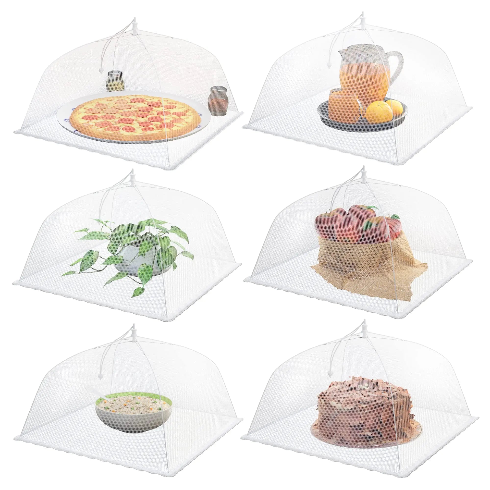 Eco-Friendly 17” Pop-Up Picnic Food Covers – Mesh Umbrella Tent