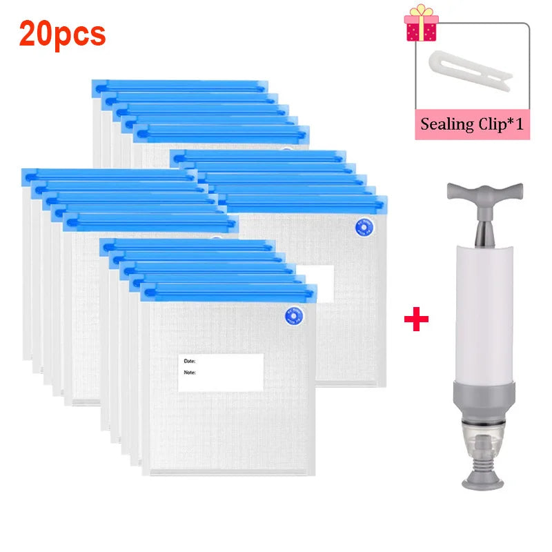 Vacuum Sealer Bags – PA+PE Food Compression Storage Bags for Freezer, Meat, Seafood, Fruits & Vegetables, Sous Vide, Fresh-Keeping Saver