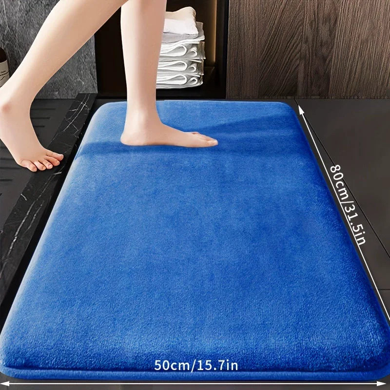 Super Absorbent Coral Fleece Bathroom Mat – Non-Slip, Quick-Dry, Soft and Comfortable Floor Mat for Bathroom and Door