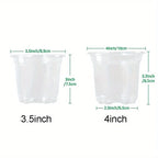 Transparent Plastic Nursery Pots with Drainage Holes