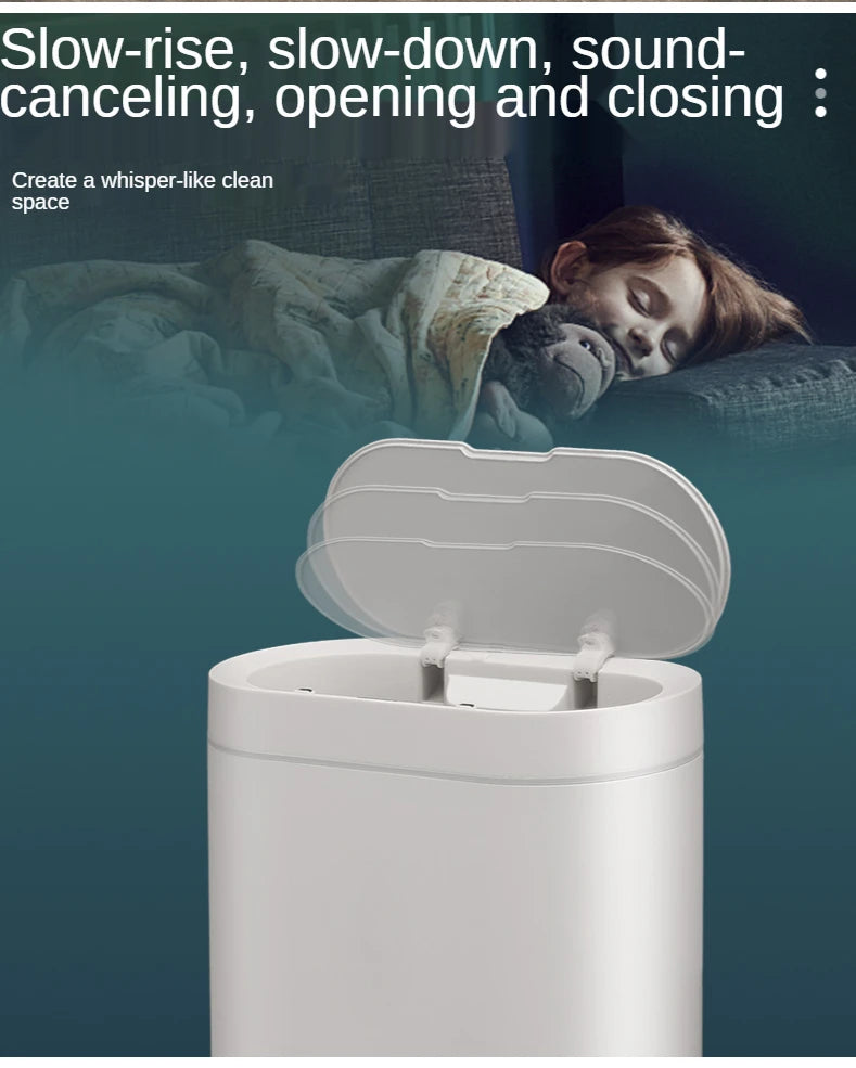 7L Smart Sensor Trash Can Automatic Touchless Household Kitchen & Bathroom Waterproof Bin