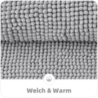 Homaxy Chenille Bathroom Mat – Non-Slip Dirt & Water Absorbent Microfiber Rug