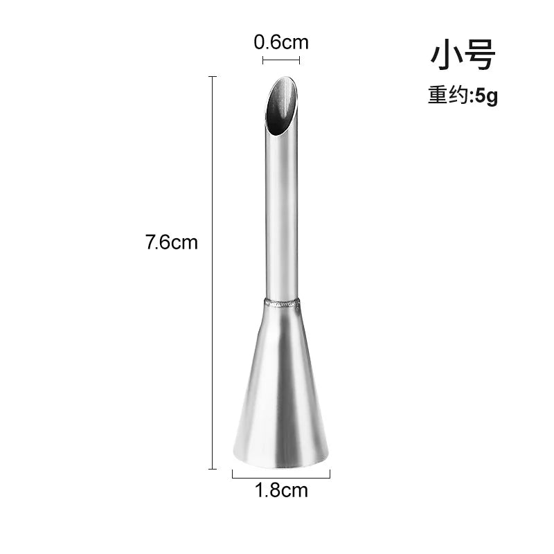 Choux Pastry Piping Nozzle – Stainless Steel Cream Puff & Éclair Tool
