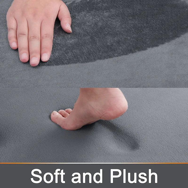 Super Absorbent Coral Velvet Bathroom Mat – Soft, Anti-Slip Floor & Door Rug for Toilet