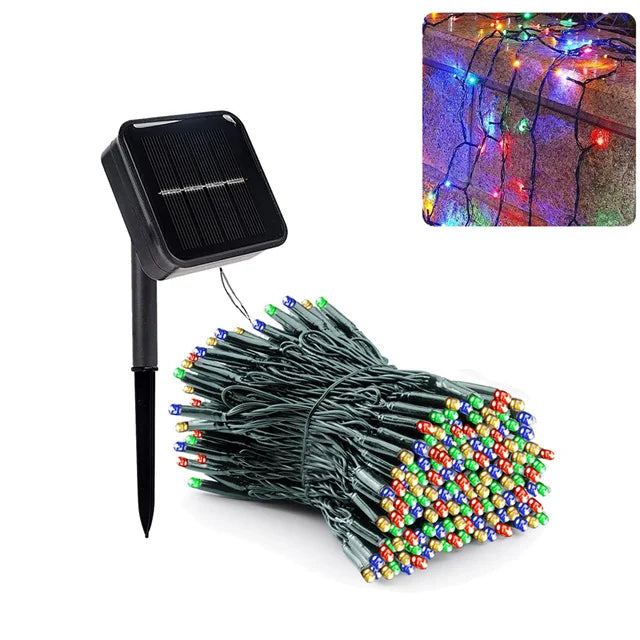 Solar LED String Lights 30M IP65 Waterproof RGB Holiday