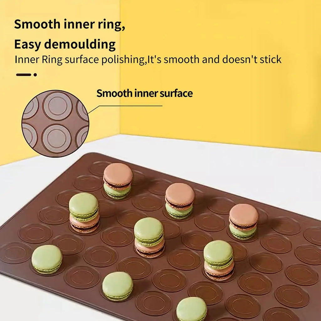 Fodeliake Silicone Macaron Mold – Non-Stick Baking Mat