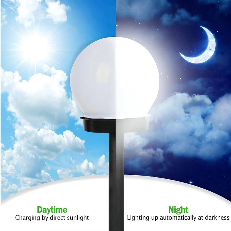 Solar LED Pathway Ball Lights 5M IP65 Waterproof Garden