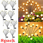 Solar Garden Stake Lights IP66 Waterproof RGB Warm
