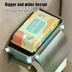 Drill-Free Wall-Mounted Aluminum Toilet Paper Holder Bathroom & Kitchen Tissue Rack