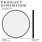 Sleek Black Nordic Round Wall Mirror for Elegant Home Décor