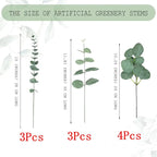10/20/30Pcs Mixed Artificial Eucalyptus Leaves – Bulk Greenery