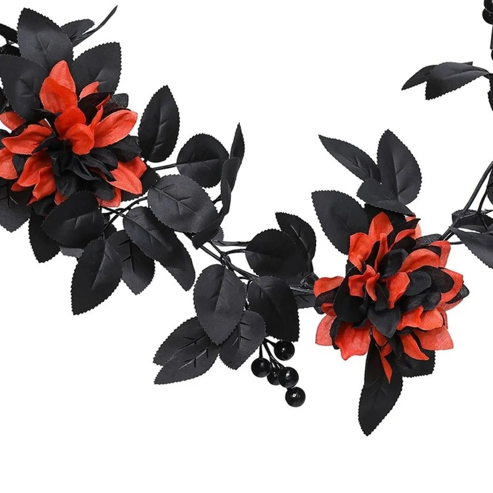175cm Halloween Rose Leaf Vine Decor