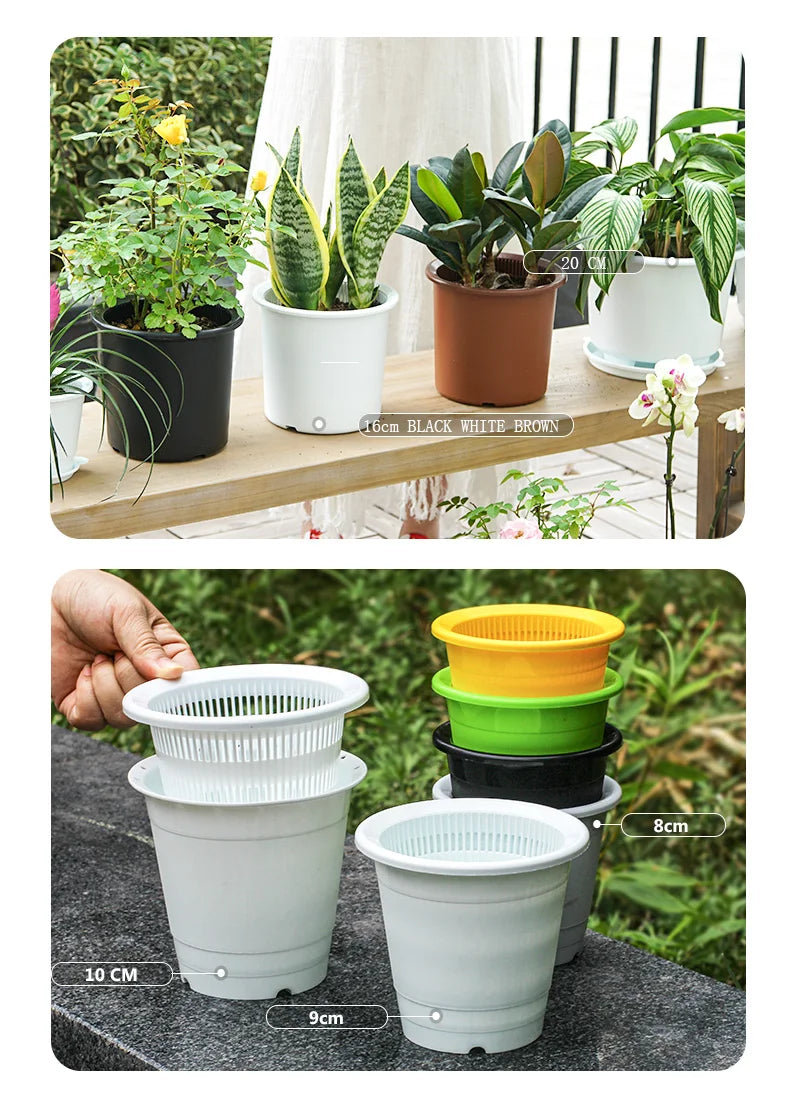 Double Layer Mesh Orchid Pot with Drainage Holes