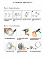 8 Inch Wall Mounted Makeup Mirror with USB Charging and 10X Magnification