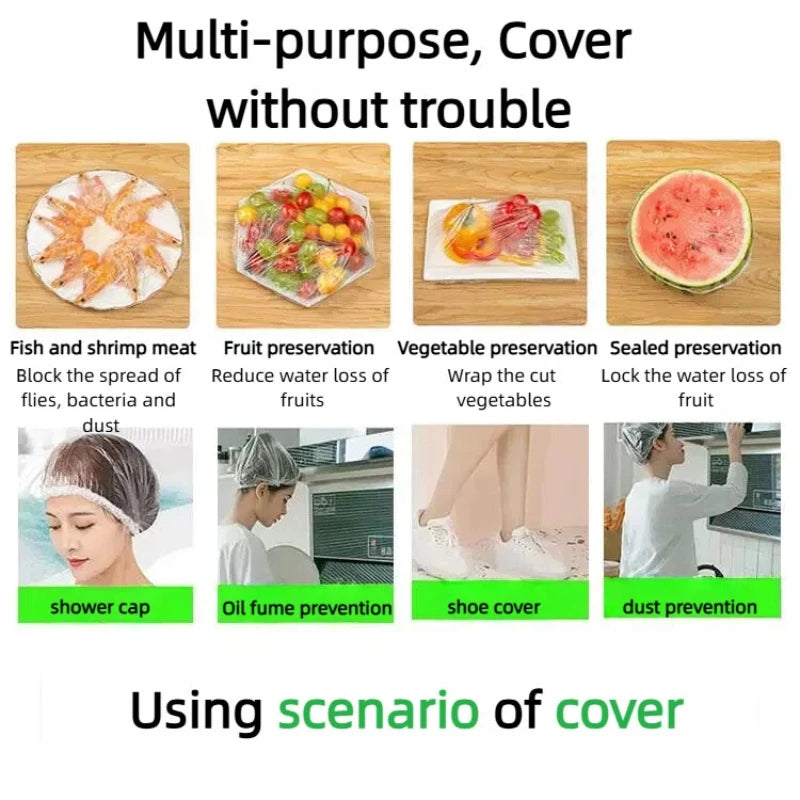 PE Vacuum-Sealed Bowl Covers – Food Freshness & Multi-Purpose Use
