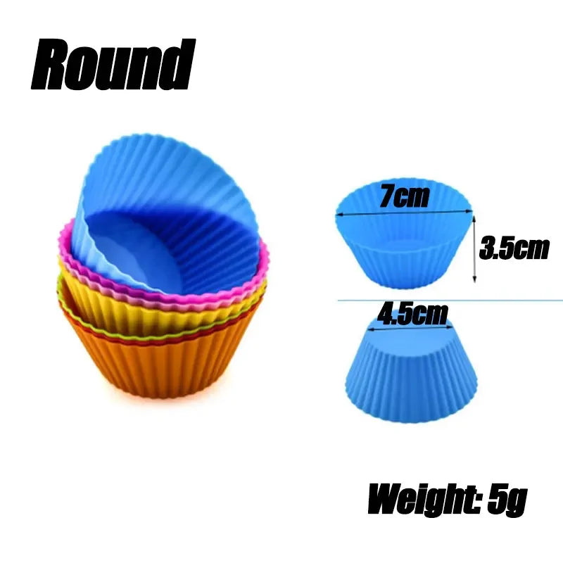 Silicone Muffin Cake Molds – Reusable, Non-Stick Baking Cups