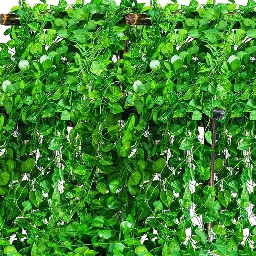 2/80M Artificial Green Leaves Ivy Vine Garland – 30pcs