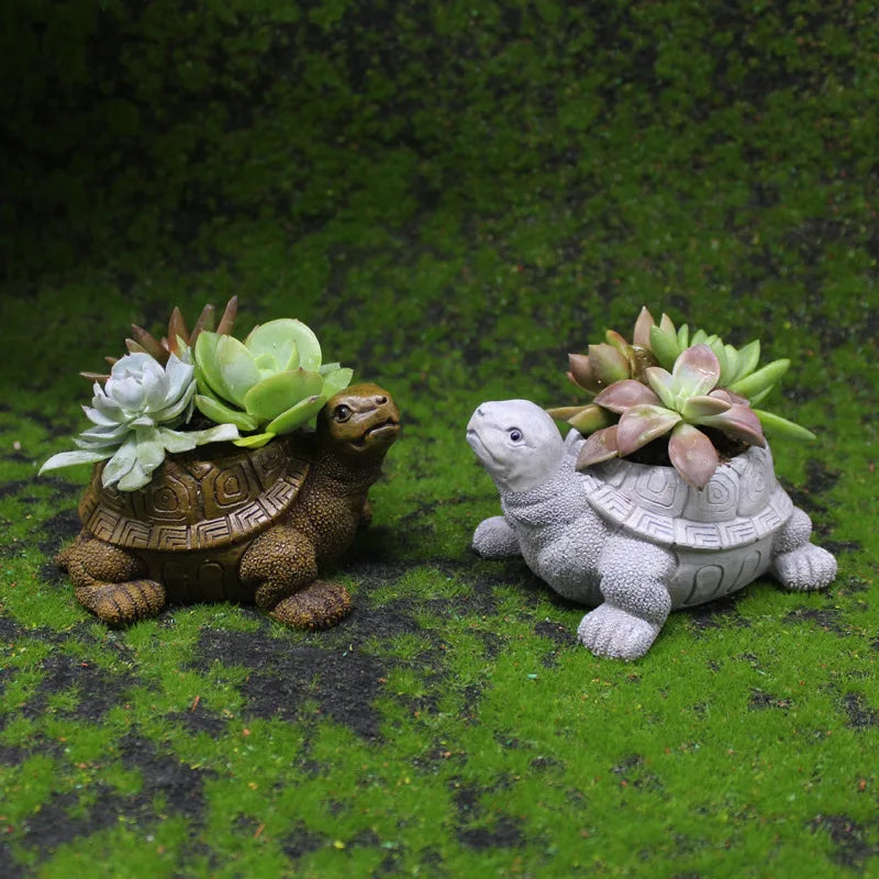 Cartoon Turtle Resin Succulent Flower Pot