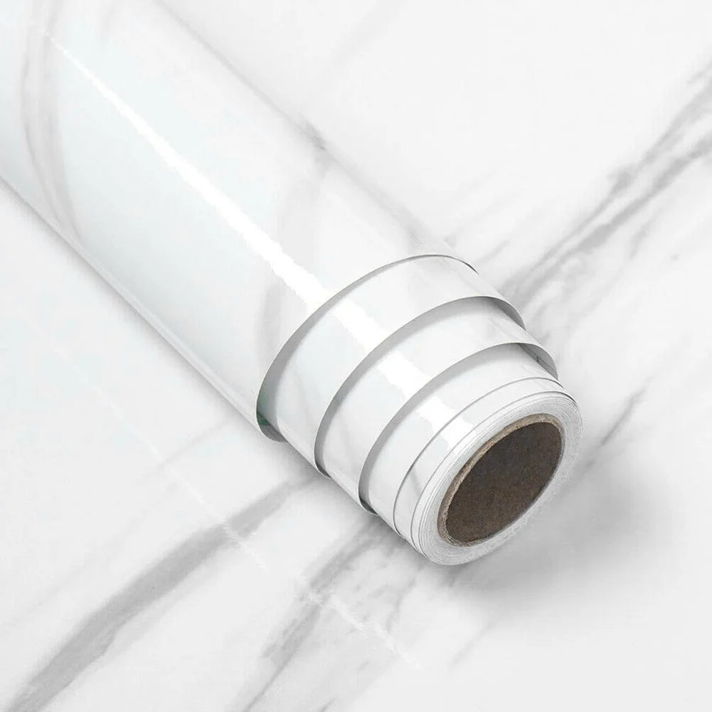 Peel-and-Stick Marble PVC Wallpaper for Kitchen, Counters, and Tables
