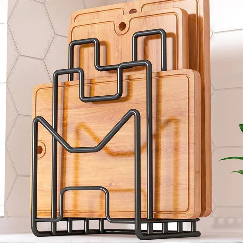 Aluminium & Iron Pot Lid Holder – Waterproof Kitchen Organizer