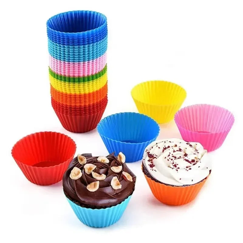 Silicone Muffin Cake Molds – Reusable, Non-Stick Baking Cups