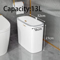 Narrow Press Ring Trash Can with Lid – Bathroom Gap Garbage Bin for Sorting
