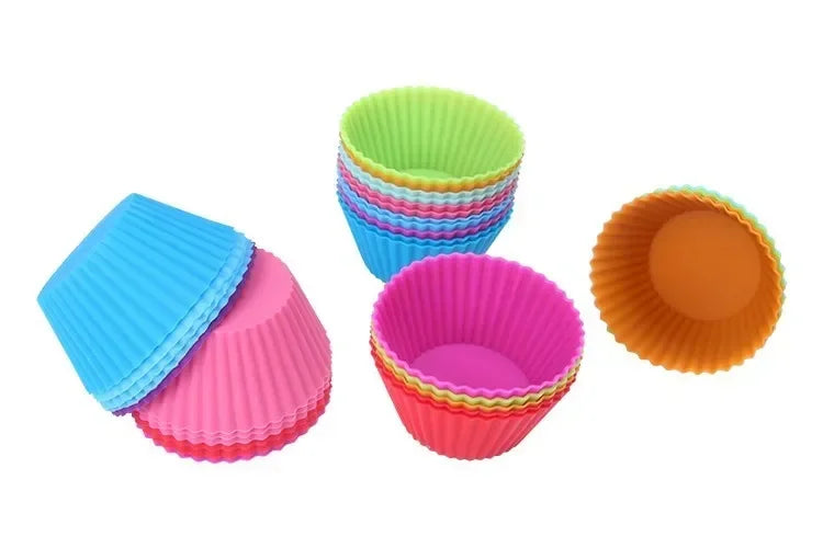 Silicone Muffin Cake Molds – Reusable, Non-Stick Baking Cups