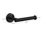 Black Stainless Steel Toilet Paper Holder Self-Adhesive Bathroom Tissue Rack
