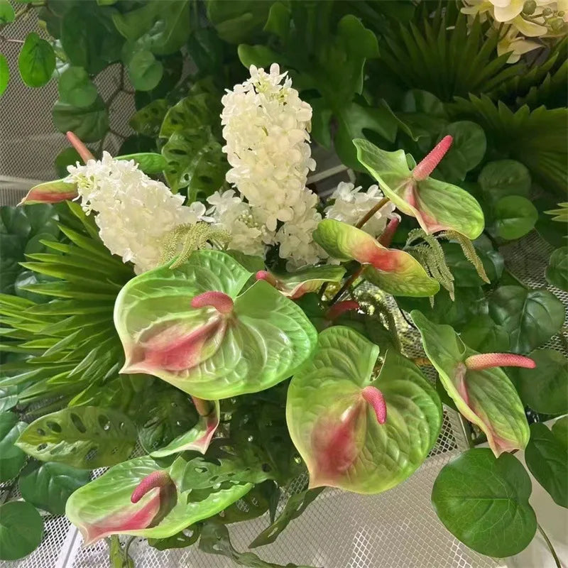 3D Printing Anthurium Artificial Flower – Wedding & Home Decor, 33cm Faux Palm