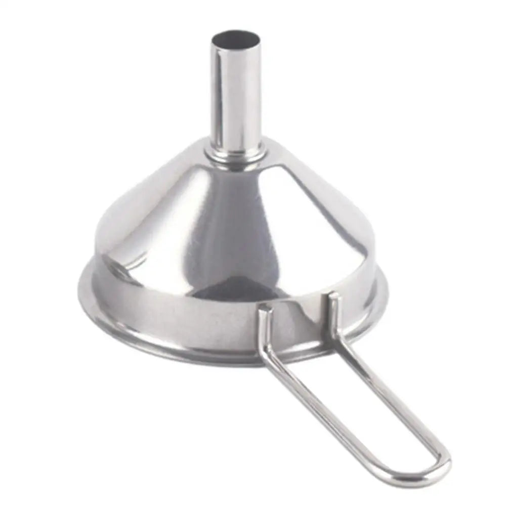 Stainless Steel Mini Funnel – Long Handle Liquid & Powder Pouring Tool