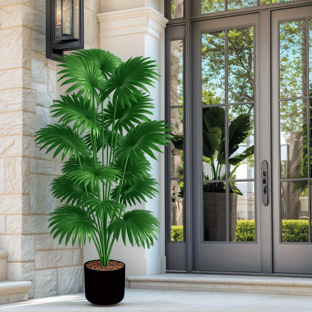 43.3" Artificial Palm Tree Large Tropical Plant Indoor Outdoor