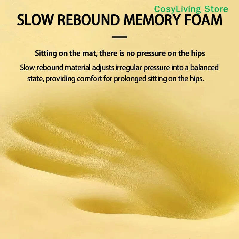Memory Foam Seat Cushion Knit Cover Polyester Cotton 40x40/45x45 cm