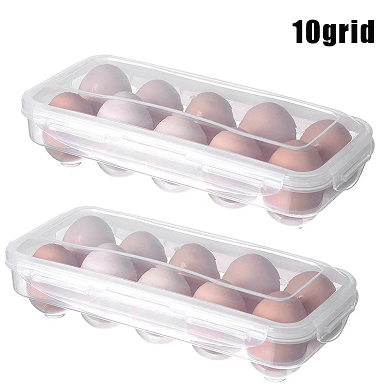 Reusable Plastic Egg Storage Box – Airtight & Stackable
