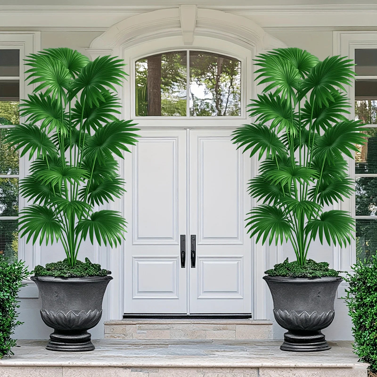 43.3" Artificial Palm Tree Large Tropical Plant Indoor Outdoor
