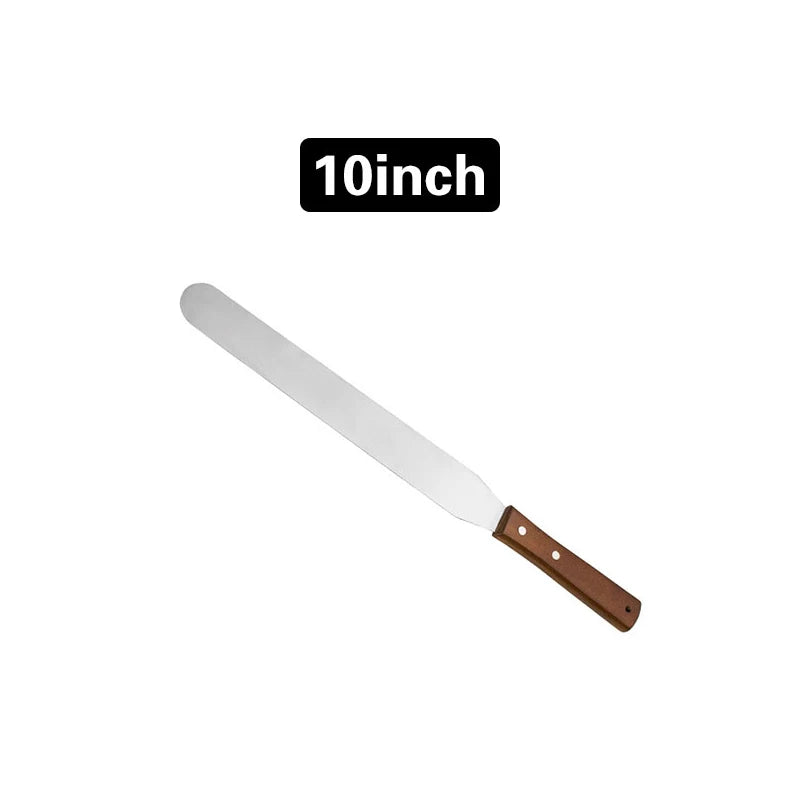 Stainless Steel Cake Icing Spatula with Wooden Handle