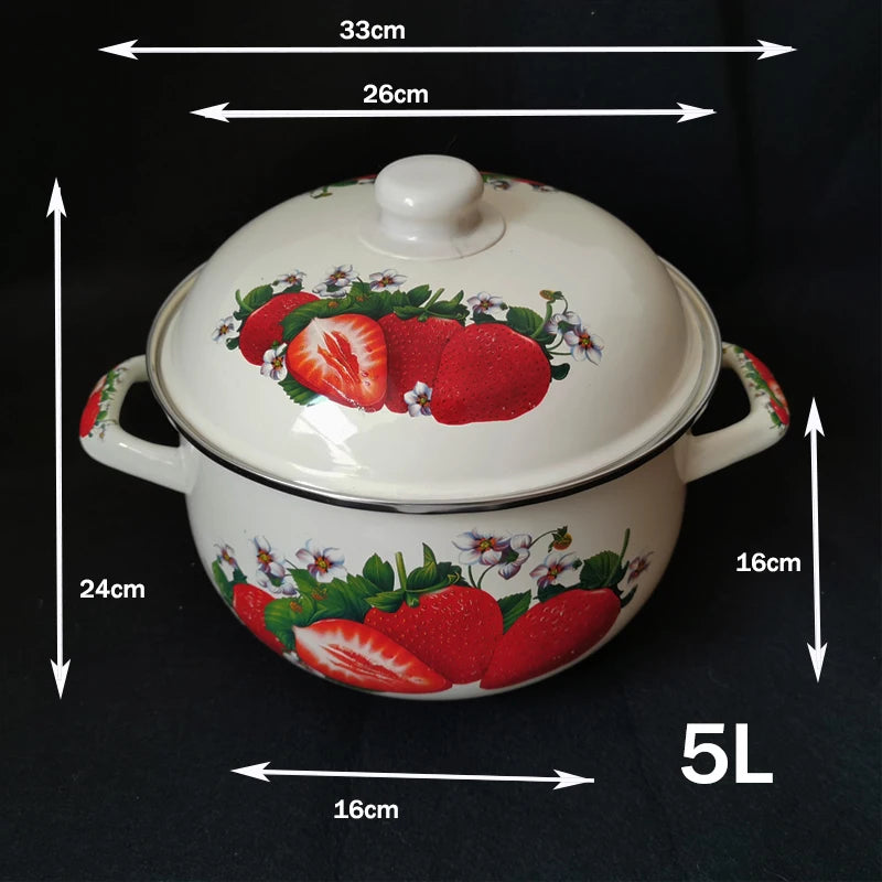 Eco-Friendly Porcelain Enameled Soup & Stock Pot – 26cm