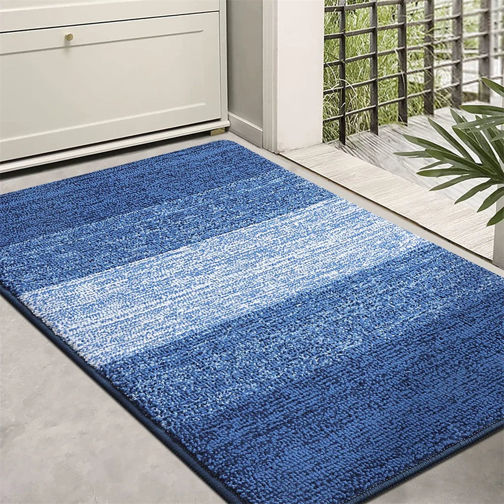 Indoor Non-Slip Entrance Door Mat Absorbent Low-Profile Welcome Rug Front Door Carpet