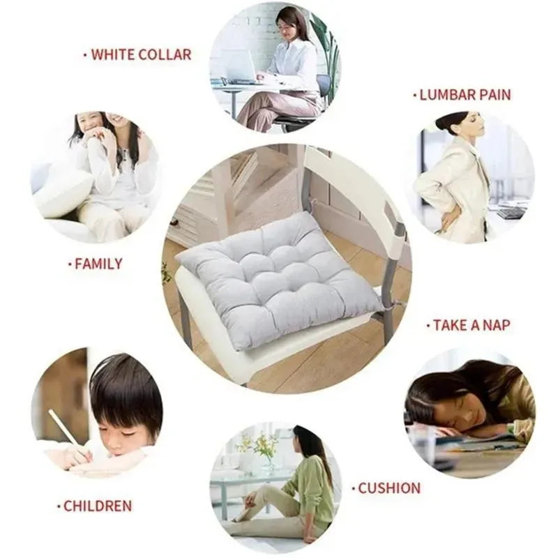 Square Anti-Decubitus Seat Cushion – Handmade Cotton Chair Pad