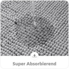 Homaxy Chenille Bathroom Mat – Non-Slip Dirt & Water Absorbent Microfiber Rug