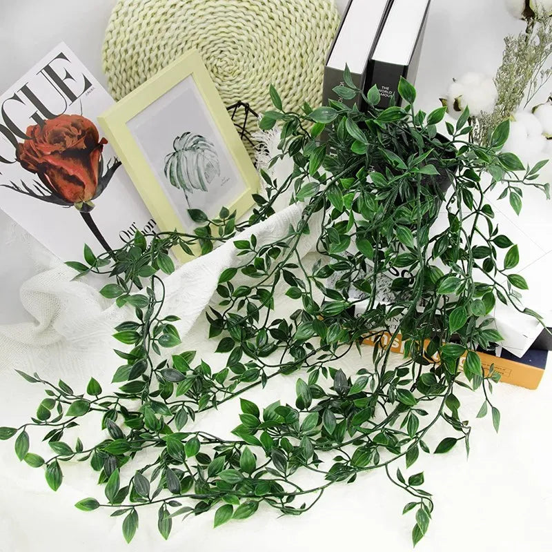 Artificial Ivy Plant with Plastic Leaf Pots – 65cm