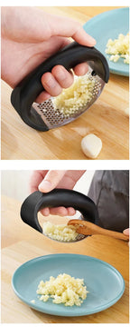 Stainless Steel Garlic Press – Handheld Garlic Crusher Tool