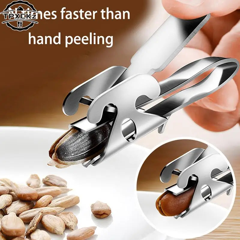 Stainless Steel Nut & Seed Cracker – Melon, Peanut & Watermelon Peeler